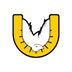 A yellow U-shape containing a dove